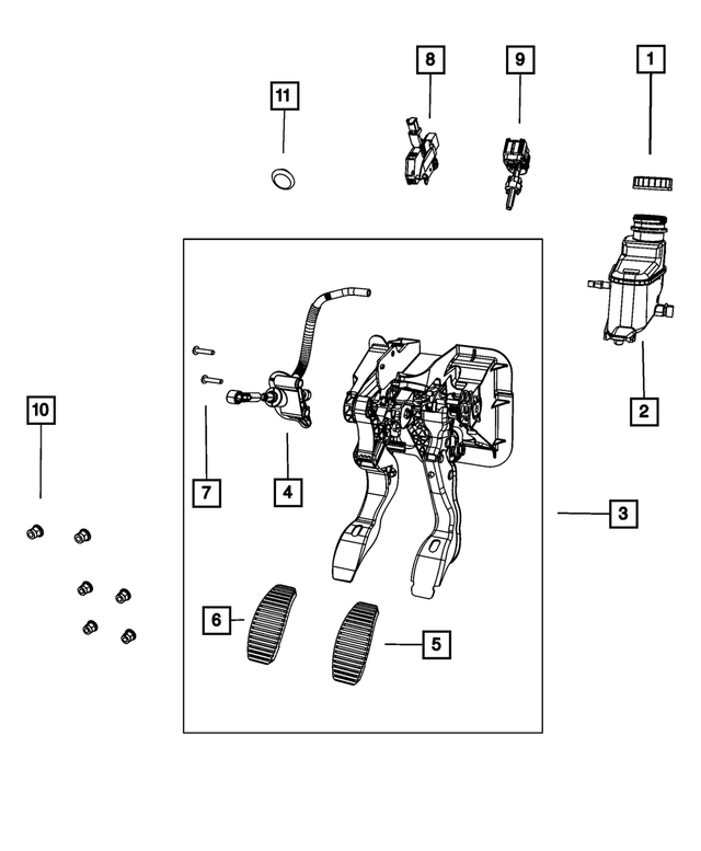 68096056AA - Clutch: Brake Master Cylinder Reservoir for Mopar Image