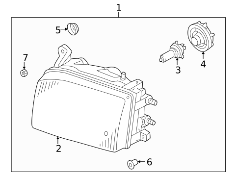 Headlamp Components for 2000 INFINITI QX4 #0