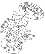 1FL811J3AA - Interior Trim: Front Headrest for Dodge: Ram 1500, Ram 2500, Ram 3500 Image