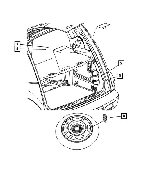 Espace de rangement arrière pour 2007 Chrysler PT Cruiser #0