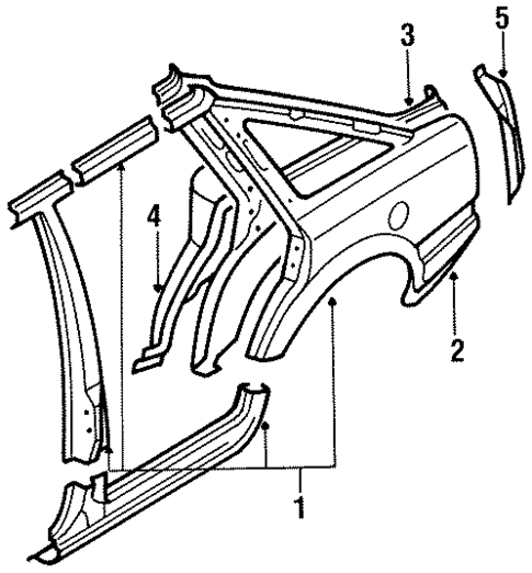 Quarter Panel for 1985 Mazda 626 #1