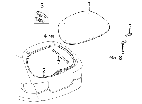 Glass - Lift Gate for 2003 Mercury Sable #0