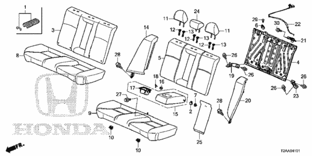 Rear Seat (1) (Tachi-S) for 2017 Honda Accord #0