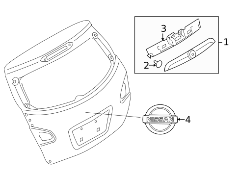 Exterior Trim - Lift Gate for 2013 Nissan Juke #0