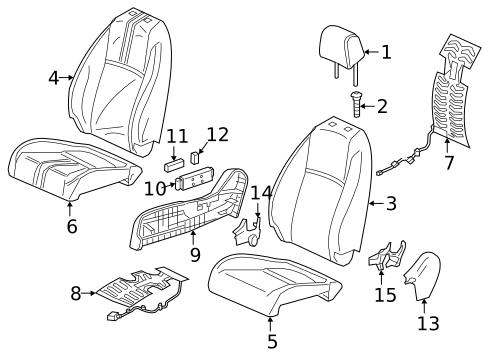 Driver Seat Components for 2019 Honda Civic #3