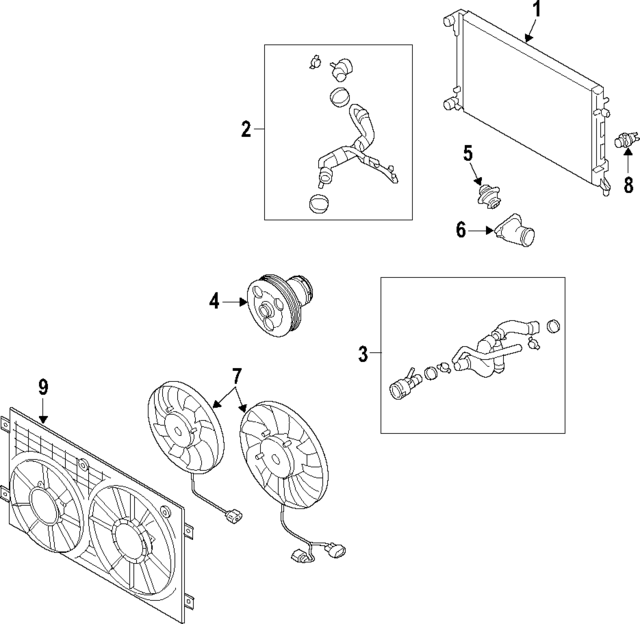 1K0121251AN - : Radiator for Volkswagen Image