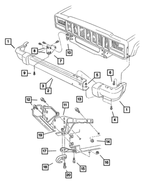 5EE85S3XAD - : Bumper Front - Painted Bar for Mopar Image