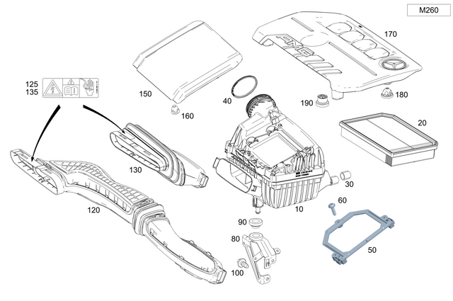 940100 - Chassis Sheet Metal/Air Intake: Elastomer Bearing for Mercedes-Benz: 180A, 180b, 220a, A220, A35 AMG, CLA250, CLA35 AMG, GLA250, GLA35 AMG, GLB250, GLB35 AMG Image image