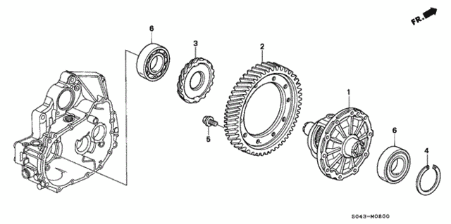 MT Differential Gear for 1997 Honda Civic #0
