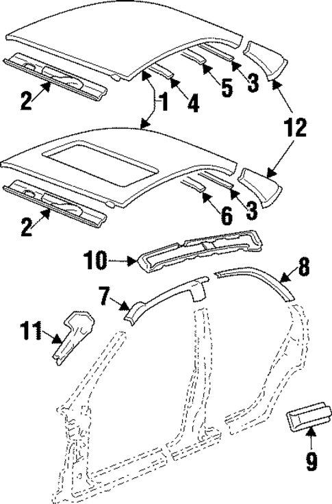 Roof & Components for 1998 Cadillac Catera #0