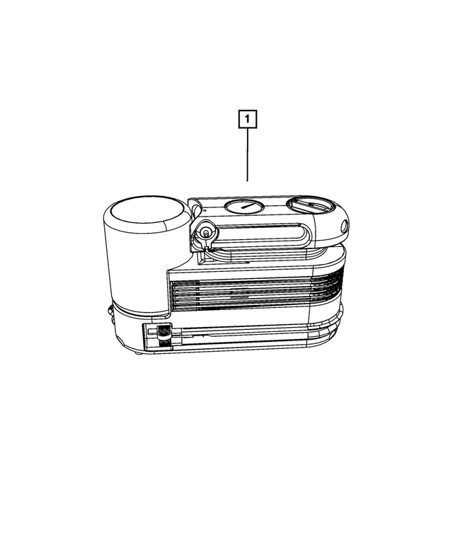 68640368AA - Wheels: Tire Compressor for Chrysler: 200, 300, Sebring, Town &amp; Country | Dodge: Avenger, Caliber, Challenger, Charger, Dart, Durango, Grand Caravan, Journey, Magnum, Viper | Fiat: 500, 500L, 500X | Jeep: Cherokee, Compass, Grand Cherokee, Patriot, Renegade, Wrangler, Wrangler JK | Ram: 1500, 2500, 3500, C/V | SRT: Viper Image