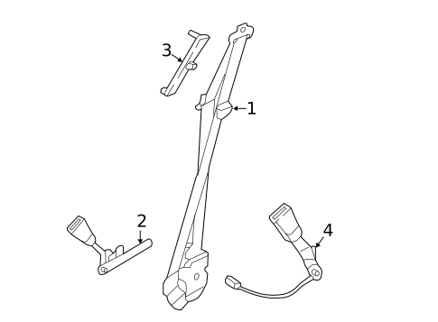 Front Seat Belts for 2019 Lincoln Nautilus #0