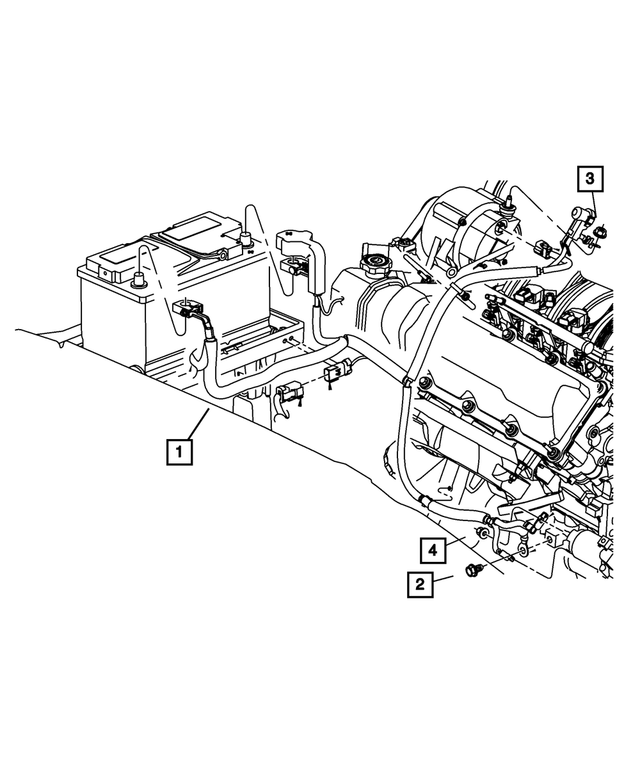 56050959AC - Electrical: Alternator And Battery Wiring for Mopar Image