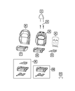 68571865AB - : Seat Back Foam, Left for Mopar Image