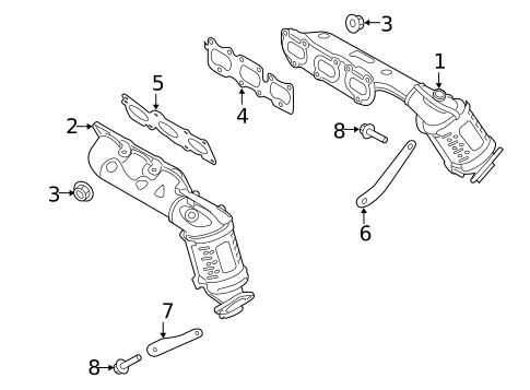 Exhaust Manifold for 2016 Hyundai Genesis #0