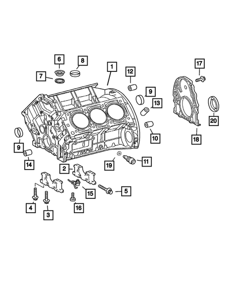 Cylinder Block for 2008 Chrysler Crossfire #0