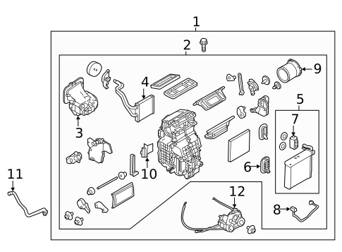 Evaporator & Heater Components for 2018 Nissan Versa Note #0