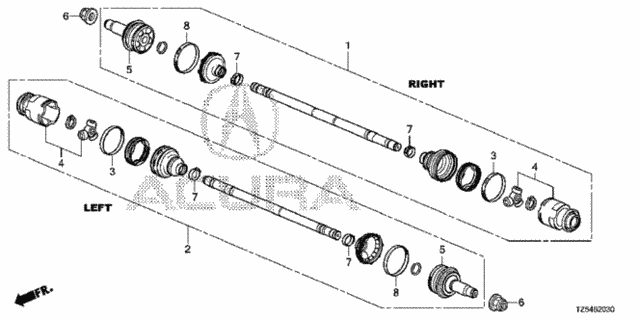 Rear Driveshaft for 2019 Acura MDX #0