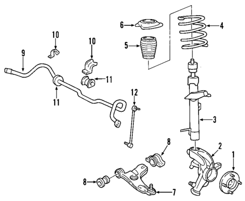 Front Suspension for 2005 Mercury Montego #0