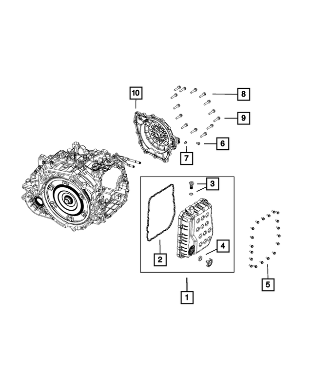 68192621AA - 6F24; 6-Speed; Automatic Transaxle: Valve Body Cover for Mopar Image