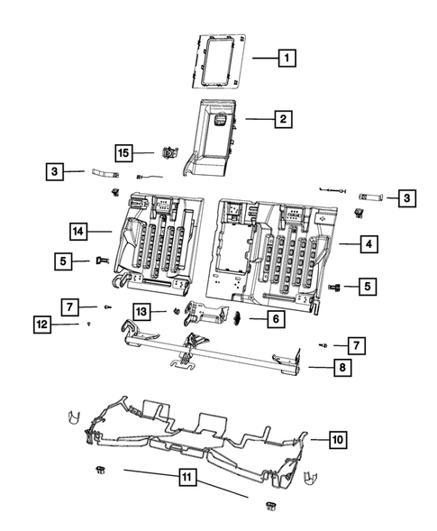 Rear Seats - Second Row - Adjusters, Recliners, Shields and Risers for 2017 Chrysler 200 #0
