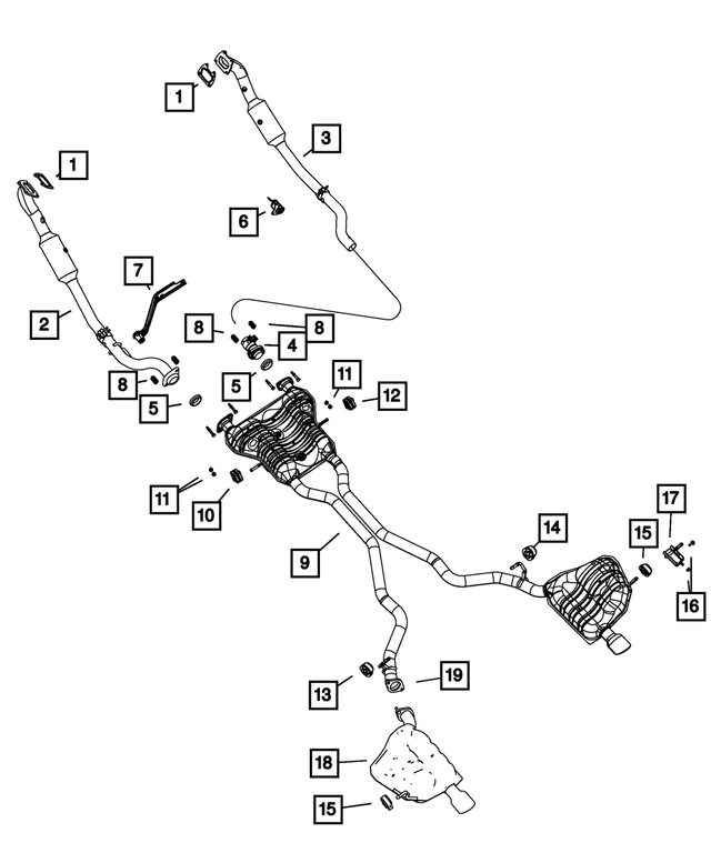 68210351AC - Exhaust: Exhaust Pipe And Converter for Mopar Image image