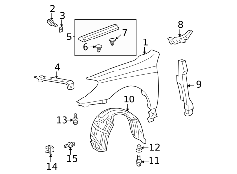 Fender & Components for 2007 Toyota Solara #0