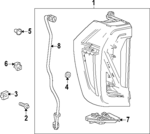 85777735 - : Tail Lamp for GMC: Yukon, Yukon XL Image