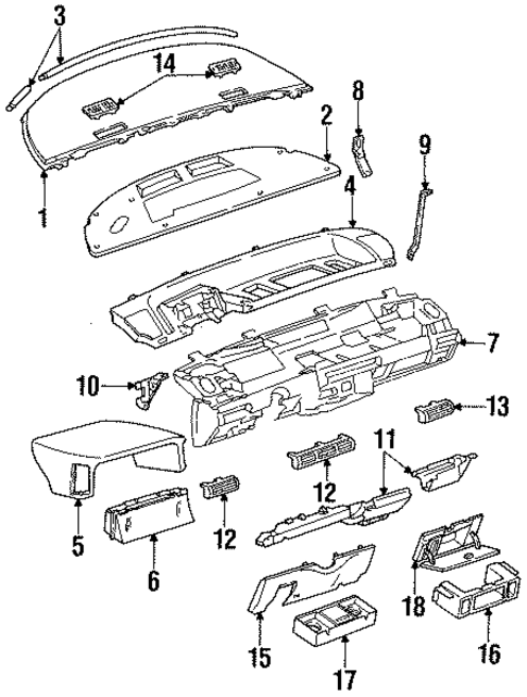 Instrument Panel for 1996 Chevrolet Lumina APV #0