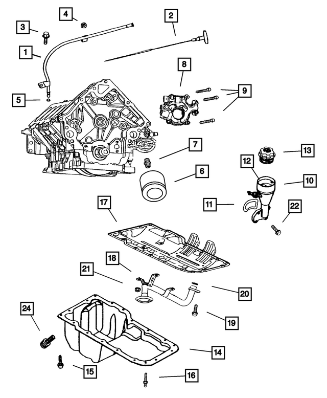 53021749AF - Engine 4.7L Eight Cylinder: Engine Oil Level Indicator for Mopar Image image