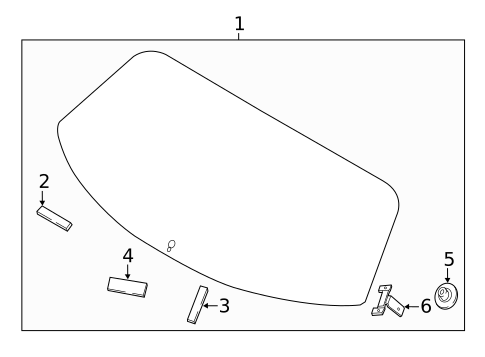 Glass - Lift Gate for 2021 Hyundai Kona Electric #0