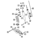 4782926AA - Rear Suspension: Shock Absorber Retainer for Mopar Image