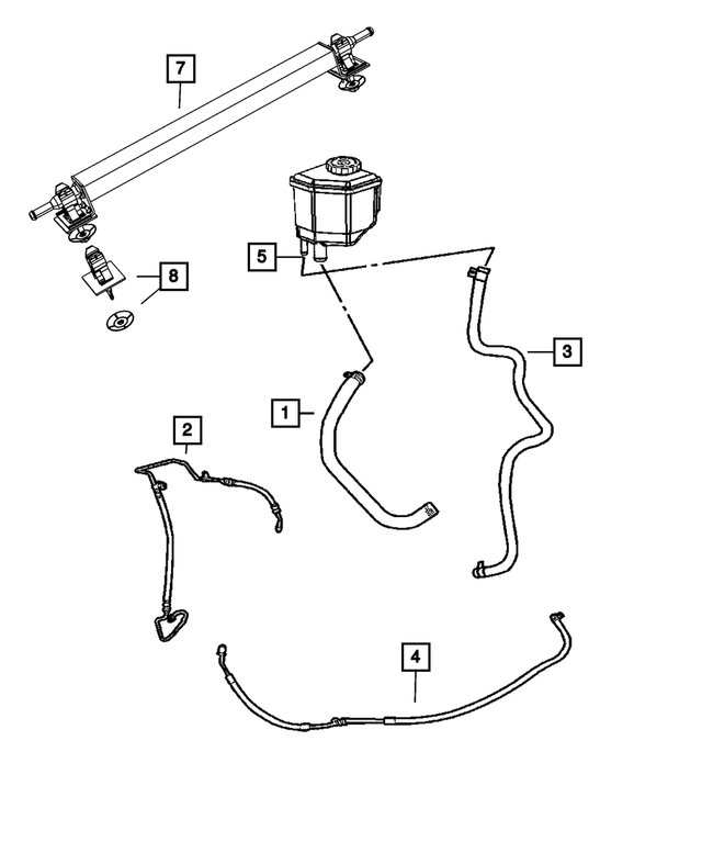 4782517AH - Steering: Power Steering Pressure Hose for Mopar Image