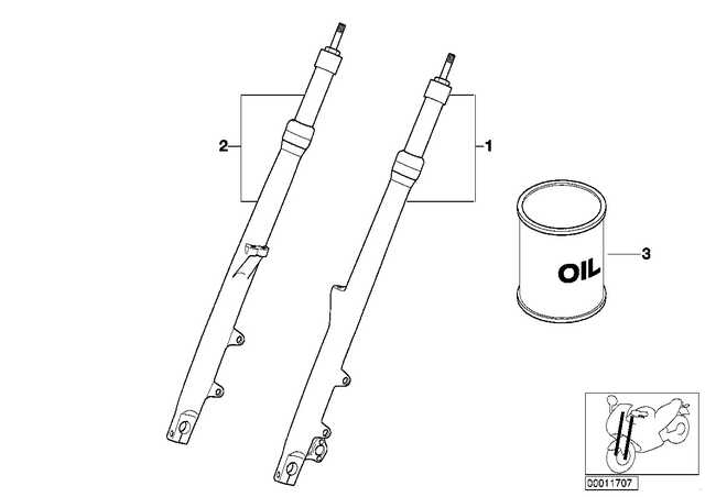 31422331658 - : Fork Leg Right for BMW-Motorrad Image