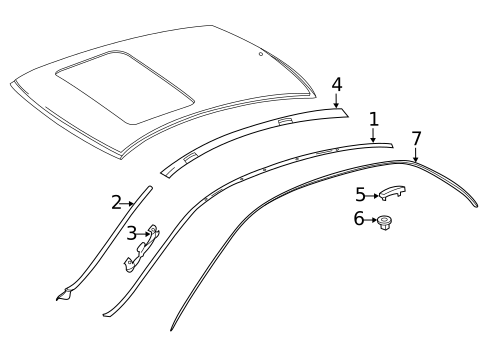 EXTERIOR TRIM - ROOF for 2016 Mercedes-Benz E63 AMG S #1