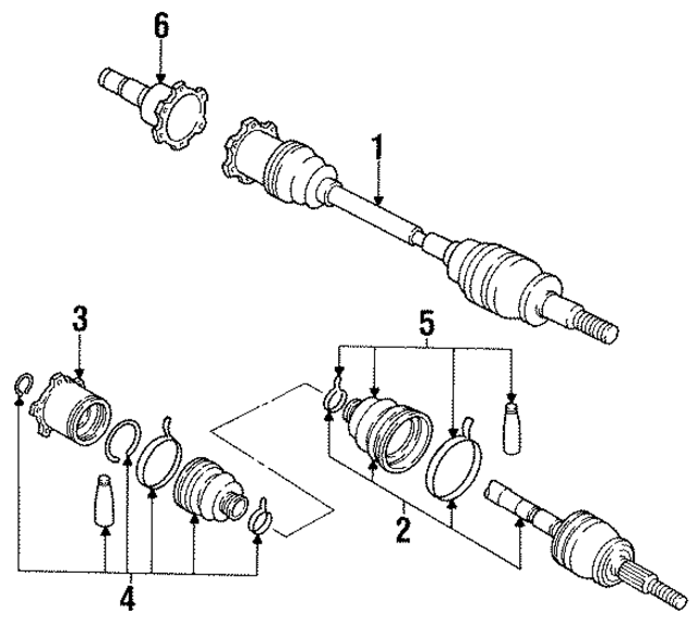 382201P100 - Driveline &amp; Axles: Cv Joint Kit for Infiniti Image