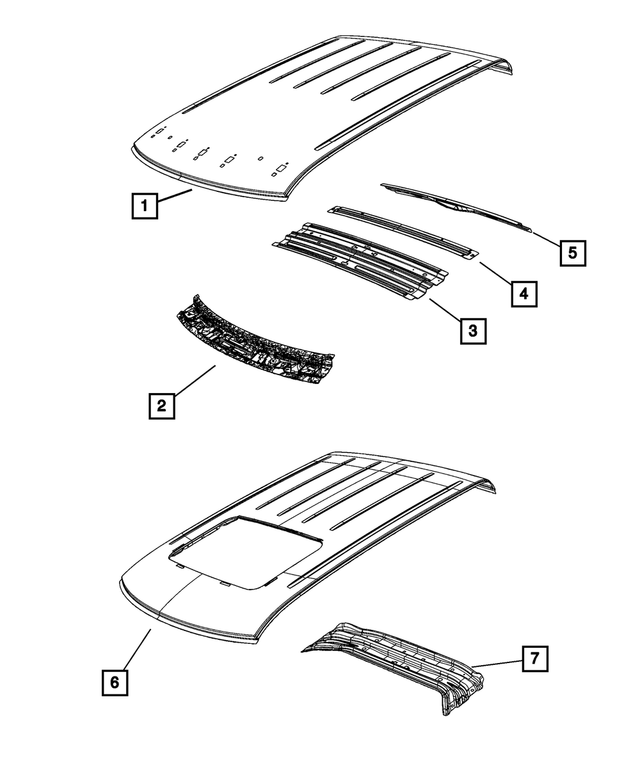 55372657AA - Body Sheet Metal Except Doors: Roof Bow for Mopar Image