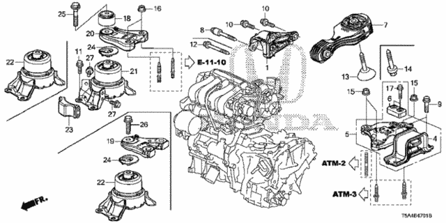 Engine Mount (AT) for 2016 Honda Fit #0