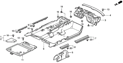 Floor Mat for 1994 Acura Vigor #0