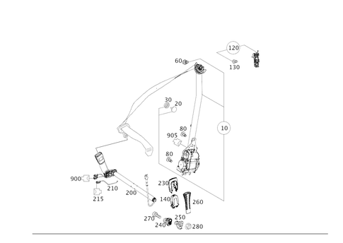 Front Seat Safety Belt for 2019 Mercedes-Benz S63 AMG #0