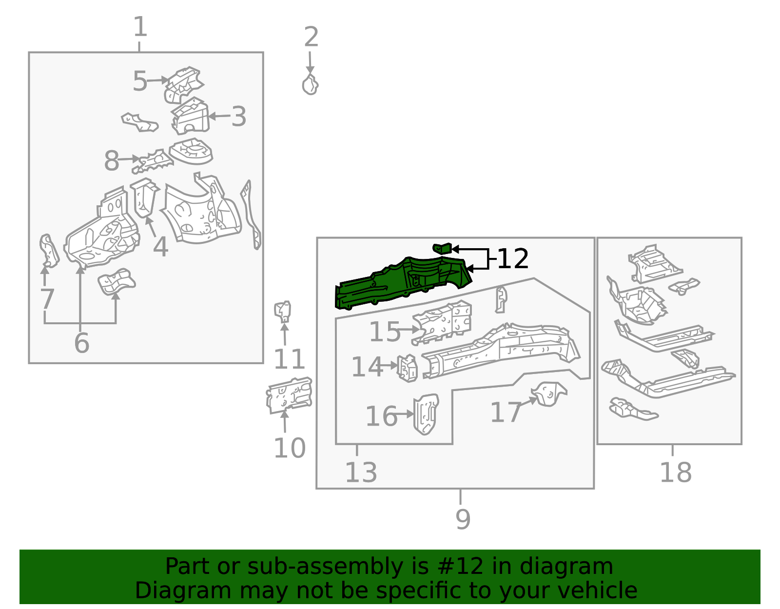 2004-2009 Toyota Prius Frame Side Member Brace 57116-47900 | Toyota ...