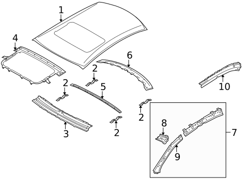 Roof & Components for 2011 Suzuki Kizashi #0