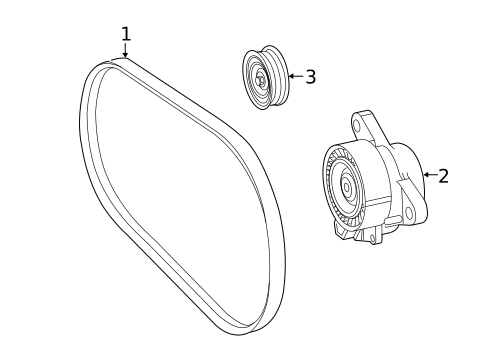 Accessory Drive Belt System Components for 2017 Mercedes-Benz E400 #0