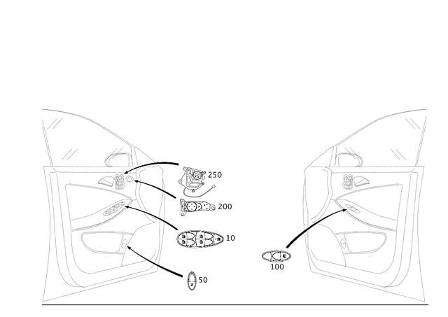 2118213679 - Electrical System: Switch for Mercedes-Benz: CLS500, CLS55 AMG, CLS550, CLS63 AMG, E320, E500, E55 AMG Image image
