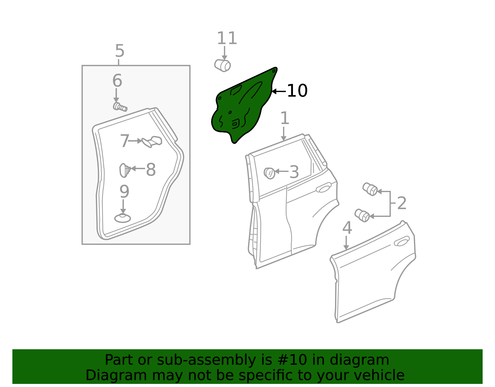 2011 Honda Fit Door Water Deflector 72861-TK6-A03 | OEM Parts Online
