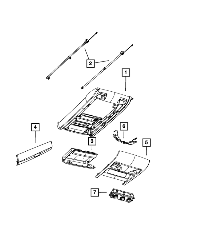 1FN27DW1AA - Interior Trim: Auxiliary Lamp for Mopar Image