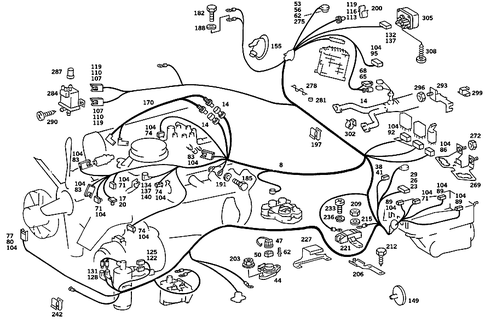 Engine Cable Harness for 1986 Mercedes-Benz 560SEC #1