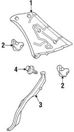 XS4Z5452018AAC - : Quarter Trim Panel for Ford Image