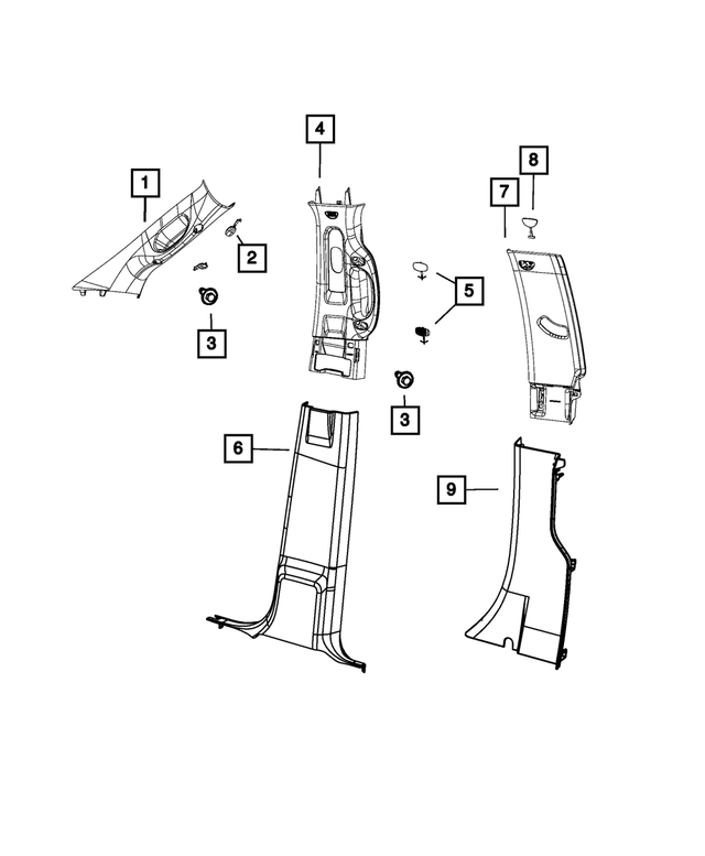 1SJ06BD1AA - Interior Trim: Screw Cover Cap for Ram: 1500, 1500 Classic, 2500, 3500 Image