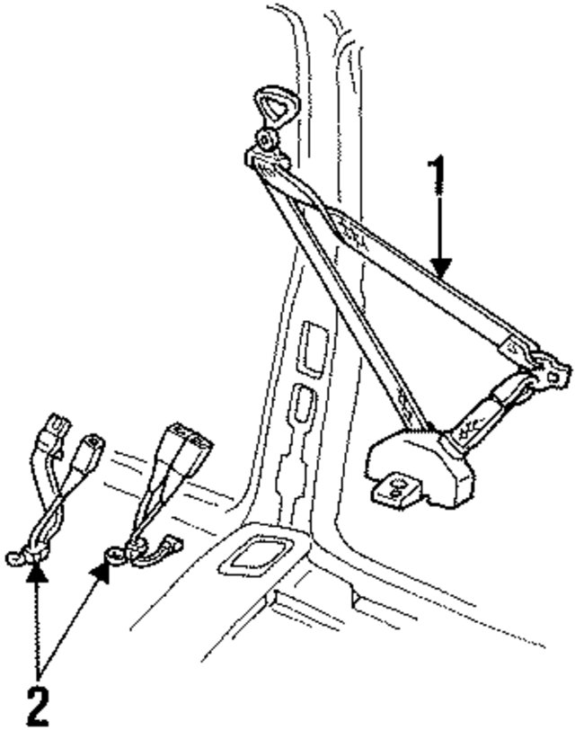 15661485 - Electrical: Belt &amp; Retractor for GM Image
